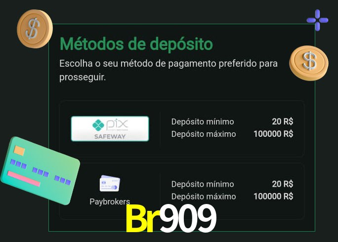 O cassino Br909 oferece uma grande variedade de métodos de pagamento